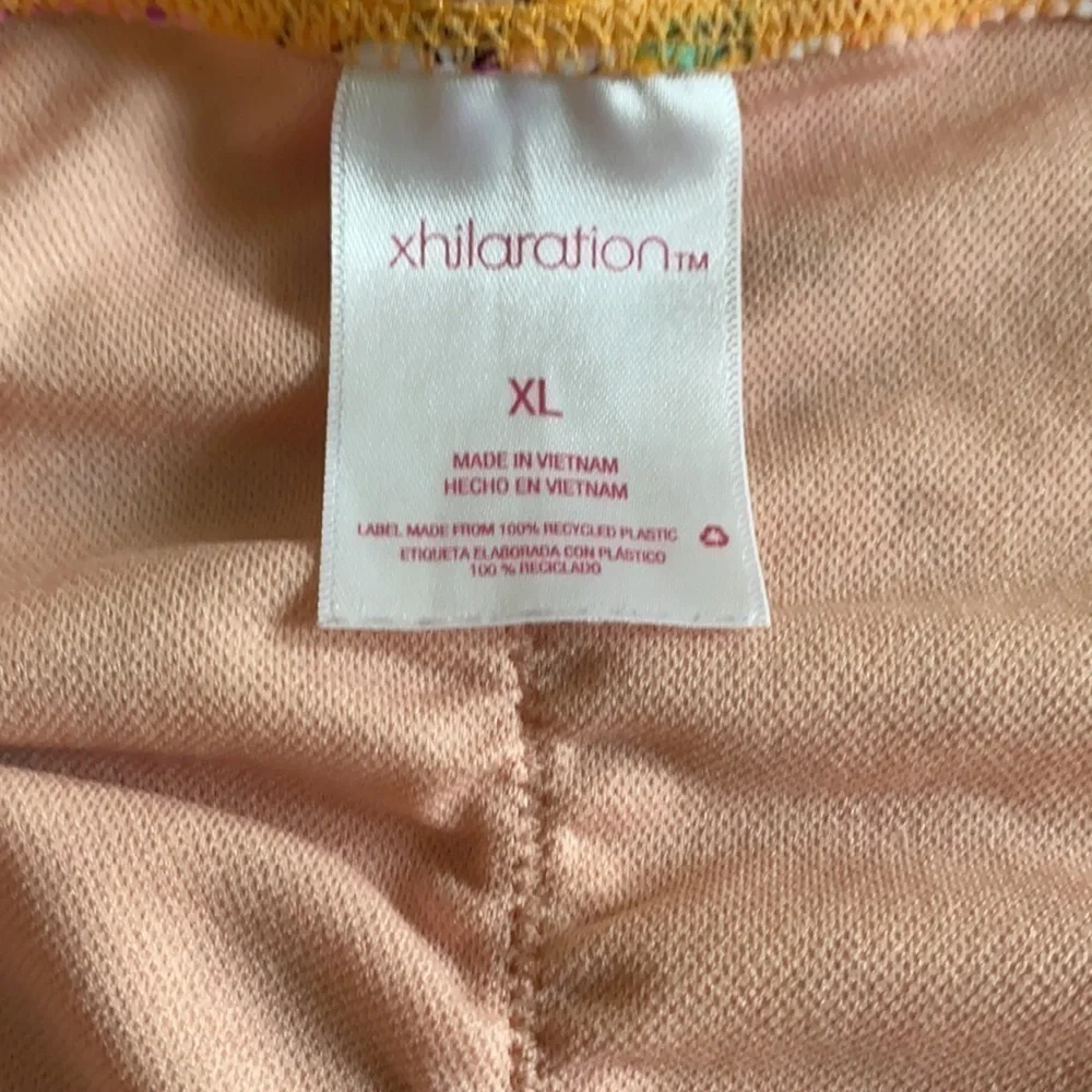 Orange & Pink Floral Bikini Hipster Bottom XL - Picture 2 of 12